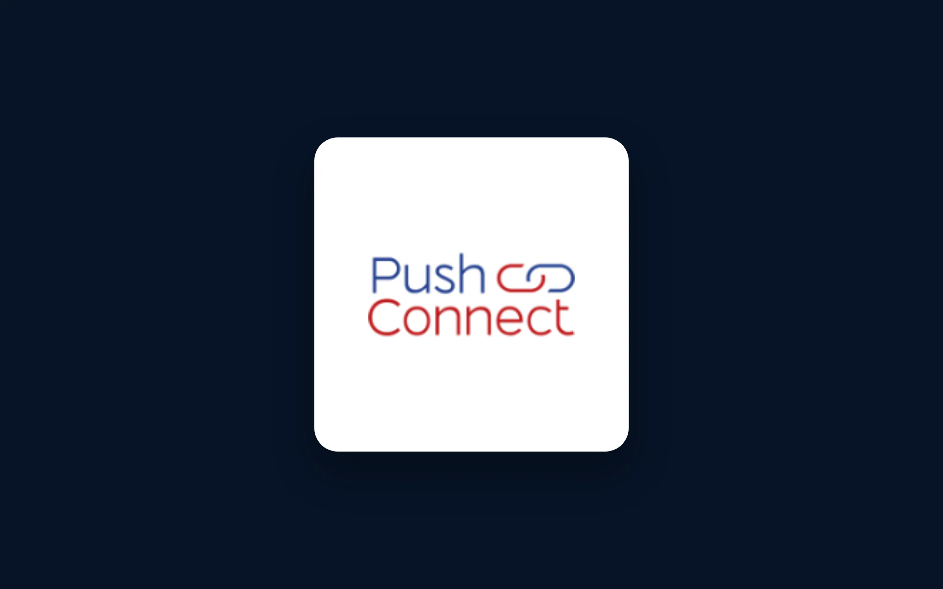 Push Connect Logo auf dunklem Hintergrund